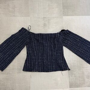 Zara strapless Tweed top